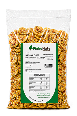 Banana Chips com Pimenta Calabresa - Pinho Nuts