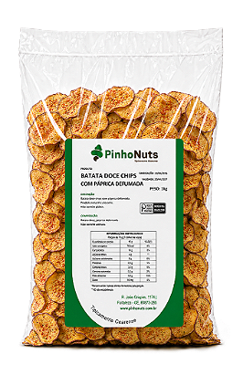 Batata Doce Chips com Páprica Defumada - Pinho Nuts