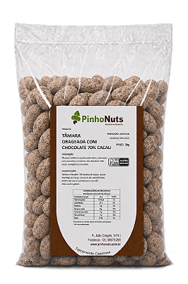 Tâmara Drageada com Chocolate 70% Cacau - Pinho Nuts