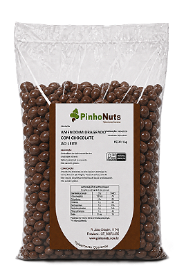 Amendoim Drageado com Chocolate Ao Leite - Pinho Nuts