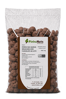 Pipoca das Marias Drageado com Chocolate Ao Leite - Pinho Nuts