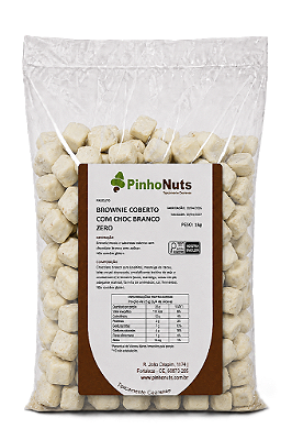 Brownie Coberto com Choc Branco Zero - Pinho Nuts