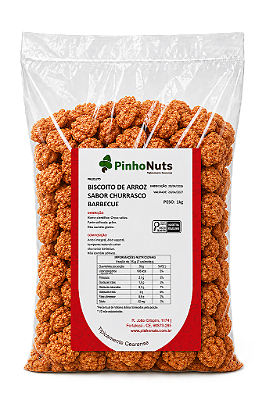 Biscoito de Arroz Sabor Churrasco Barbecue - Pinho Nuts
