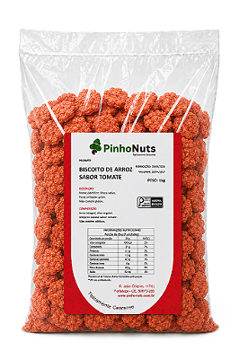 Biscoito de Arroz Sabor Tomate - Pinho Nuts
