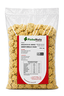 Biscoito de Arroz Sabor Cebola e Salsa - Pinho Nuts