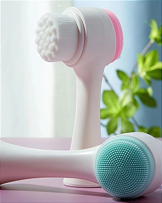 Escova Dupla Face Limpeza Facial Manual