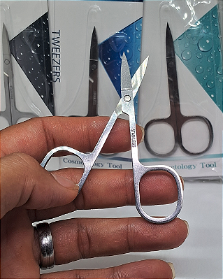 Tesoura Unha e Sobrancelha 8,5cm Aço Inox