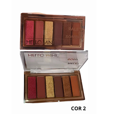Paleta de Sombra Hello Mini 6 Cores Vibrantes