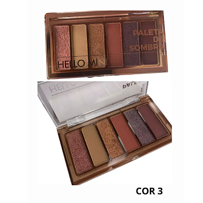 Paleta de Sombra Hello Mini 6 Cores - COR 3