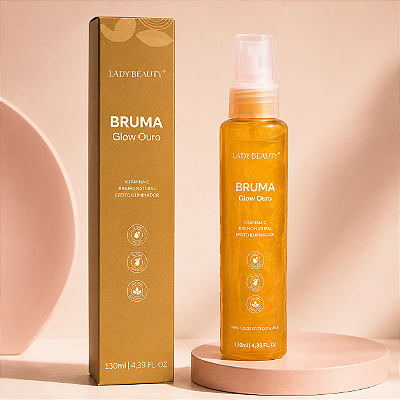 Bruma Fixadora Glow Ouro- Lady Beauty
