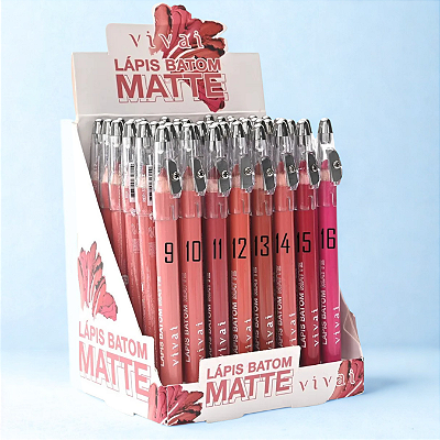 Lápis Batom Matte Vivai com Apontador