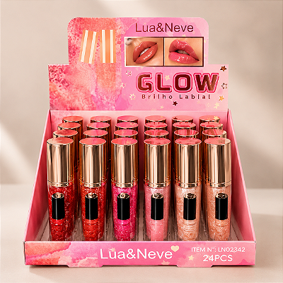 Brilho Labial Glow Lua e Neve Efeito Espelhado Hidratante 4,5ml