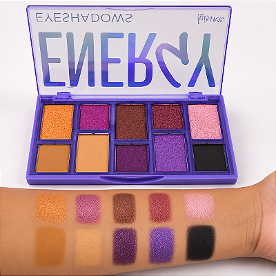 Paleta de Sombras Energy Eyeshadows Luisance 10 Cores Pigmentadas