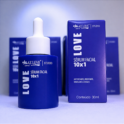 Sérum Facial 10x1 Azul Max Love 30ml Hidratante Antioxidante