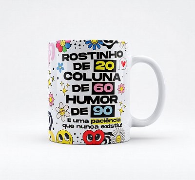 Caneca de porcelana branca