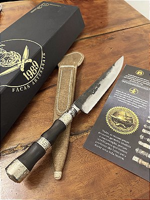 Forjada Brutforged 9” em Aço Carbono Cabo em Ébano Torneado