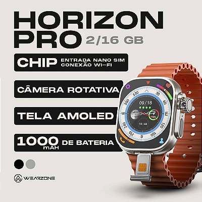 Smartwatch Horizon Pro 4G/5G com Câmera Rotatória