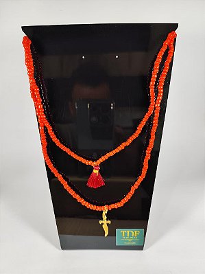 Guia de Proteção Vermelha 2 Voltas - Punhal e Tassel