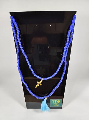 Guia de Proteção Azul Royal 2 Voltas - Punhal e Tassel