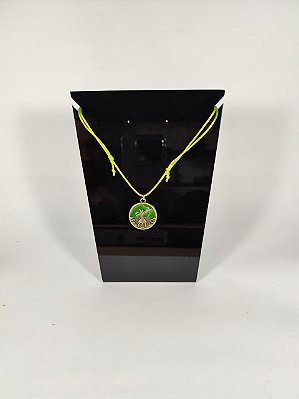Fio de Oxóssi Verde com Medalhão Resinado - Fartura