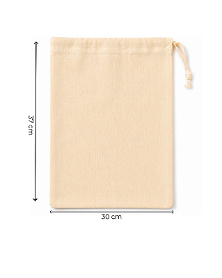 Saquinho de Algodão Cru 30x37 cm (LxA) pct 5 und