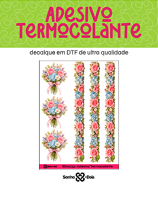 DTF Têxtil Cartela 13x18cm Floral