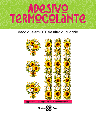 DTF Têxtil Cartela 13x18cm Floral