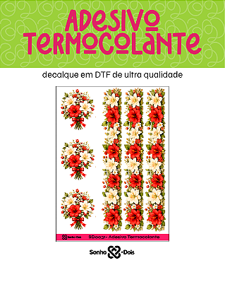 DTF Têxtil Cartela 13x18cm Floral