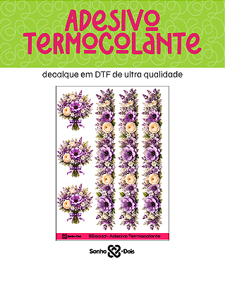 DTF Têxtil Cartela 13x18cm Floral