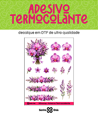 DTF Têxtil Cartela 13x18cm Floral
