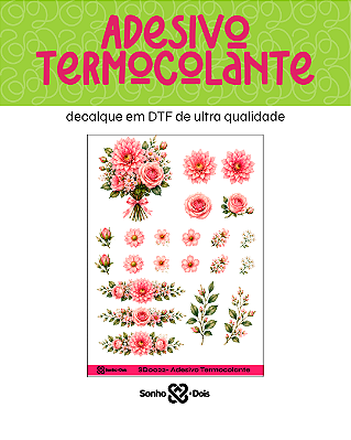 DTF Têxtil Cartela 13x18cm Floral