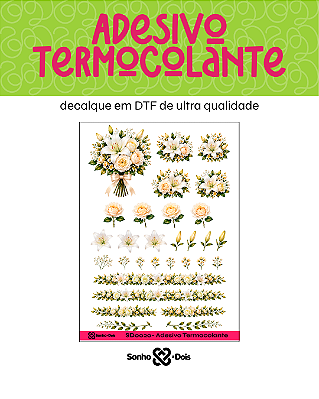 DTF Têxtil Cartela 13x18cm Floral