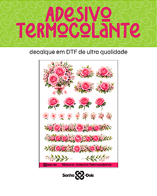 DTF Têxtil Cartela 13x18cm Floral