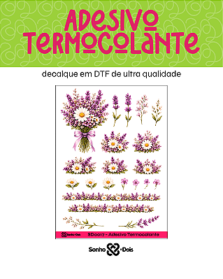 DTF Têxtil Cartela 13x18cm Floral