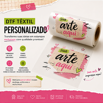 Impressão Dtf Têxtil Personalizado Colorido Ou Branco Metro