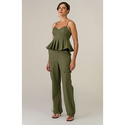 CALÇA CARGO KATE VERDE MILITAR 38