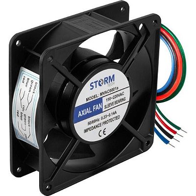 Microventilador Storm MVAC0001A 120X120X38mm 110/220Vac Preto