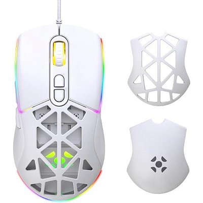 Mouse Gamer Com Fio Fortrek Striker Branco