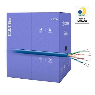 Cabo de Rede CAT5e 305m Fortrek FK 500C CMX Azul - CX / 305