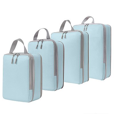 Conjunto/4 pçs portátil viagem compressão embalagem cubos saco organizador