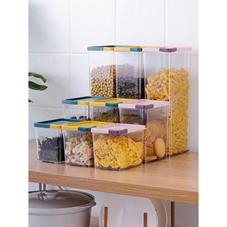 Kit de 6 Potes Organizadores Empilhável P/ Dispensa