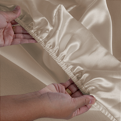 Jogo de Lençol Sublime 4 Peças King 100% Poliéster Tecido Cetim