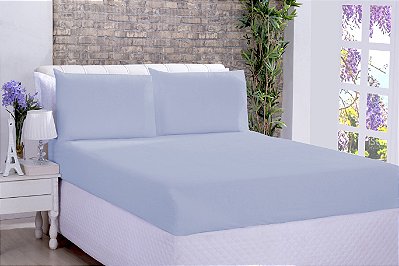 Lençol Microfibra Avulso Queen Azul bebe
