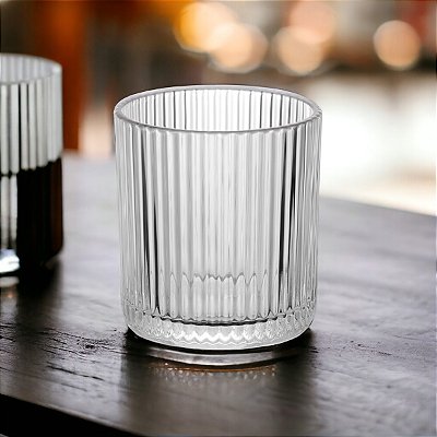 Copo Baixo Graffiato 320ml 6 Peças De Vidro Whisky Hauskraft