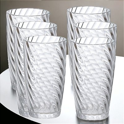 Copo Long Drink De Vidro Elysee 400ml 6 Peças Hauskraft