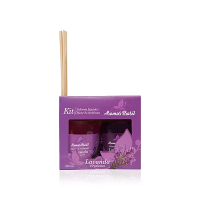 Kit Sabonete Líquido e Difusor De Ambiente Lavanda Francesa