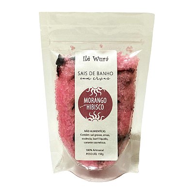 Sais de Banho Morango com hibisco para Chuveiro ou Banheira