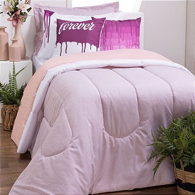 Kit Edredom Linho Colorful Solteiro