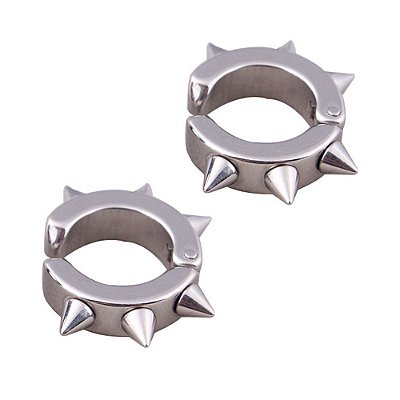 Brinco Masculino De Argola De Pressão Spikes - PAR