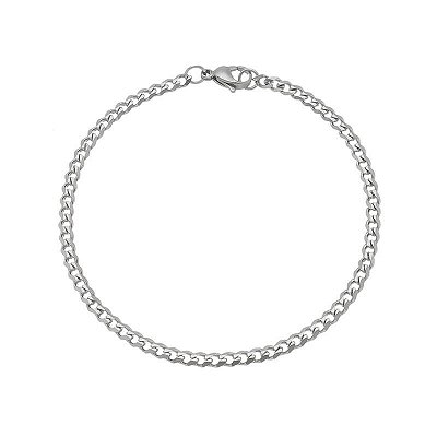 Pulseira Masculina Aço Inoxidável Fina - 20 cm